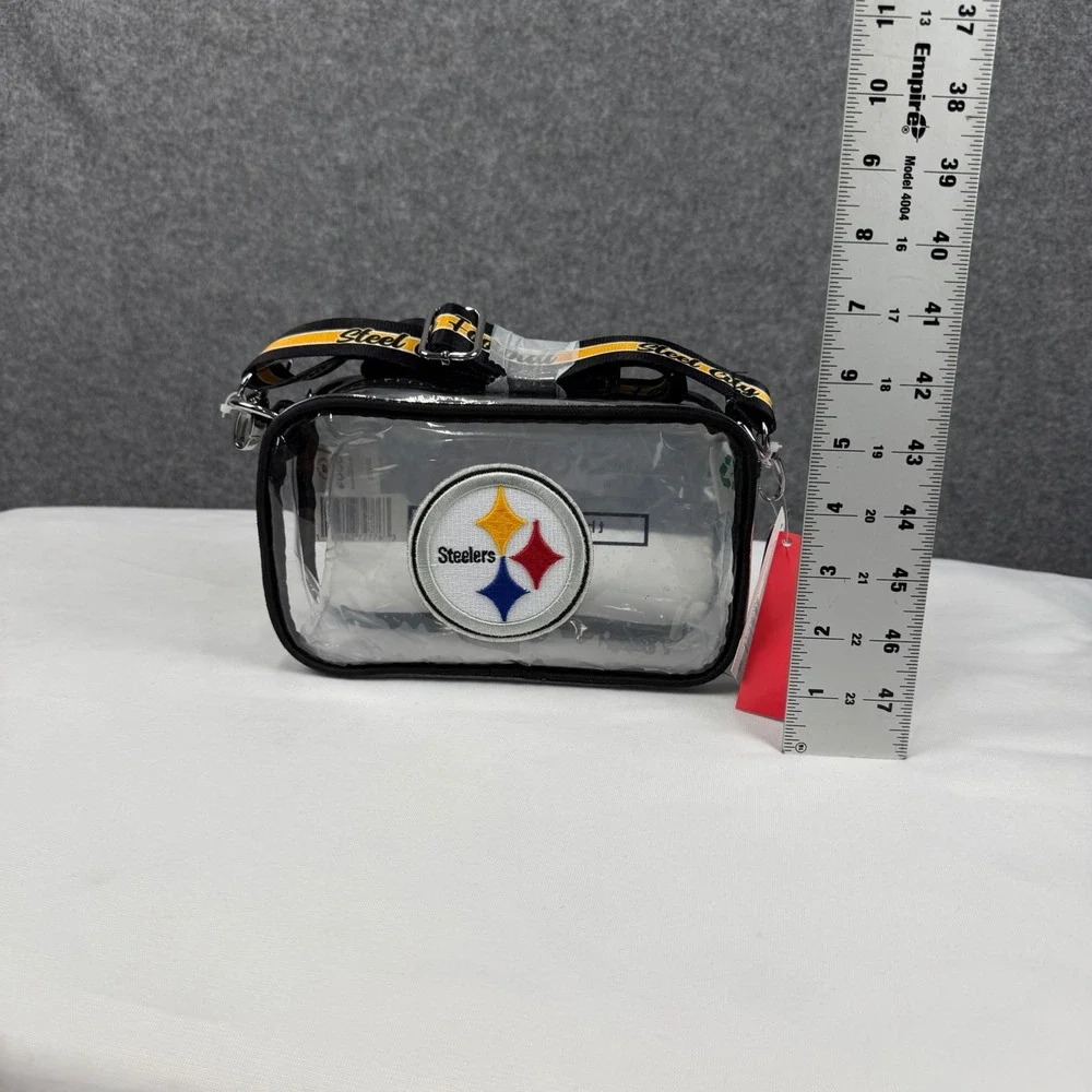 FOCO Pittsburgh Steelers Clear Crossbody Bag NFL Stadium Approved Steel City NEW